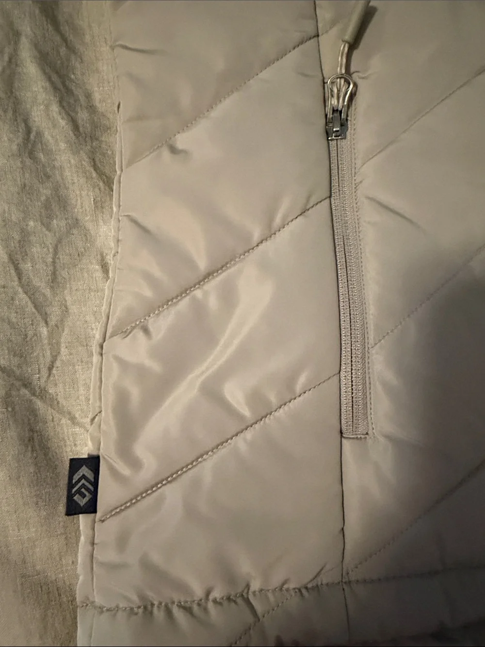 Light Gray and Black Quilted Women's Puffer Vest - 2 Vests - Picture 8 of 13